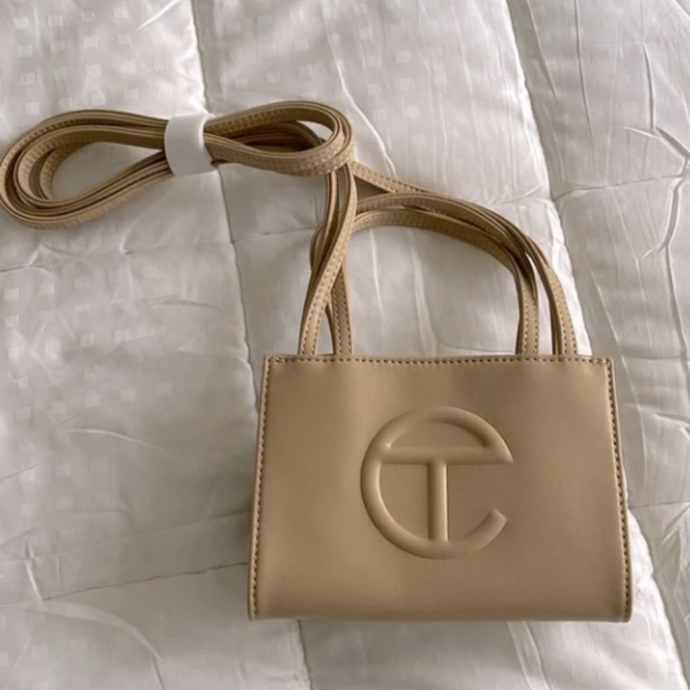 Telfar Small Cream Shopping Bag